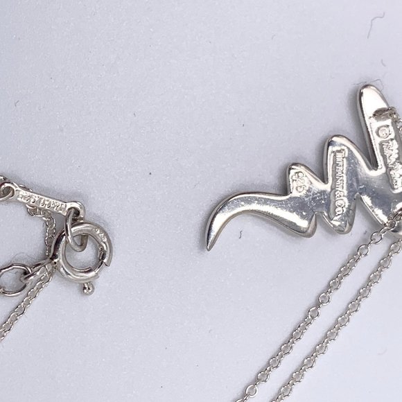 Authentic Tiffany & Co 925 Silver Paloma Picasso Scribble Necklace - Picture 5 of 10